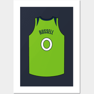 D'Angelo Russell Minnesota Jersey Qiangy Posters and Art